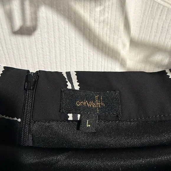 Ontwelfth Black White Plaid A-Line Mini Skirt High Waist Preppy Chic Size L - Picture 4 of 4